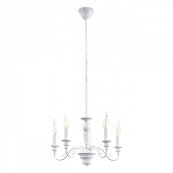 Eglo Люстра CAPOSILE, 5х40W (E14), ?545, H1100, сталь, белый 49851