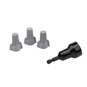 Соединительный изолирующий зажим с лепестками СИЗ-15 ø 14,9 мм (4-16 мм²), серый Rexant 08-0759