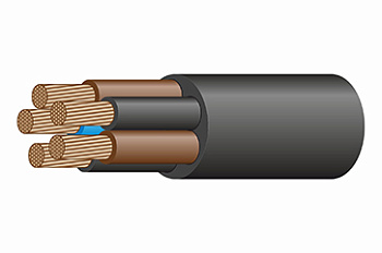 Кабель гибкий медь КГтп-ХЛ черный ГОСТ КГтп-ХЛ 5*25-0,66