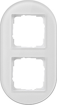 Gira Studio Белое стекло Рамка 2-ая 0212130