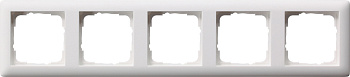 Gira Standard 55 Бел матовый Рамка 5-ая 021504