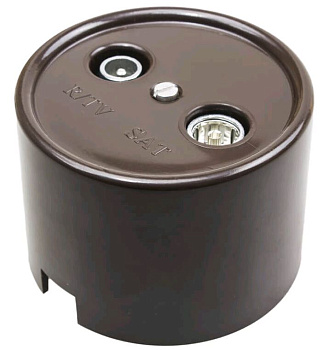 BIRONI Лизетта Пластик Коричневый Розетка ТV/FM B1-305-22