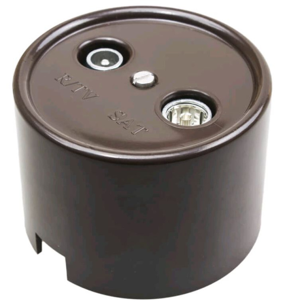 BIRONI Лизетта Пластик Коричневый Розетка ТV/FM B1-305-22