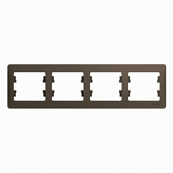 Systeme Electric Glossa Шоколад Рамка 4-ая, горизонтальная