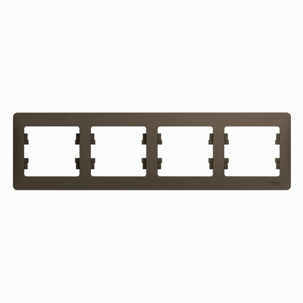 Systeme Electric Glossa Шоколад Рамка 4-ая, горизонтальная