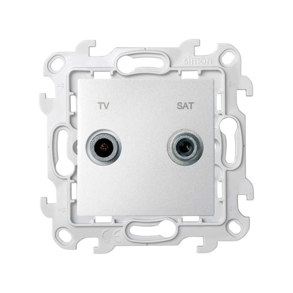 Simon 24 Алюминий Розетка TV-SAT оконечная 2410486-033