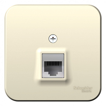 Systeme Electric Blanca наруж Молочная Розетка компьютерная RJ45, кат.5E, изолир. пластина