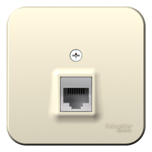 Systeme Electric Blanca наруж Молочная Розетка компьютерная RJ45, кат.5E, изолир. пластина