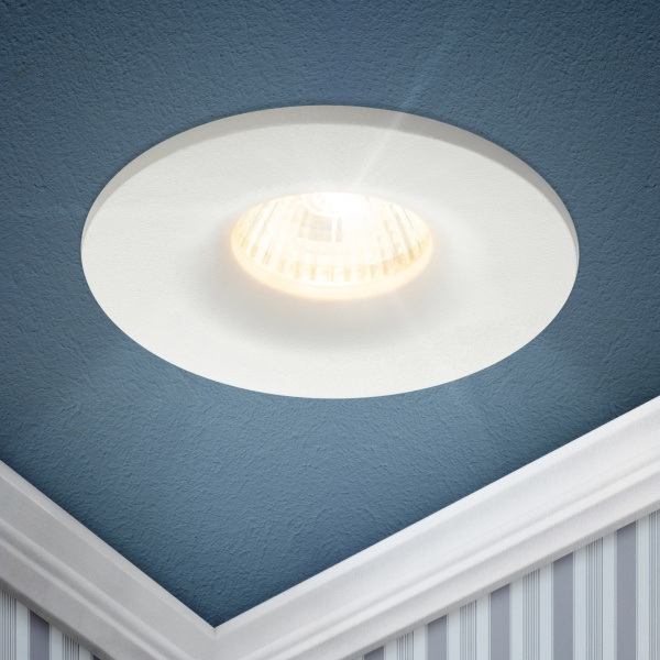 ЭРА Встраиваемый светильник алюминиевый KL105 WH MR16 GU5.3 белый