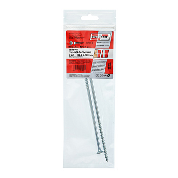 Tech-Krep Саморезы универсальные  180х6,0 мм (2 шт)  оцинкованные - пакет 126490