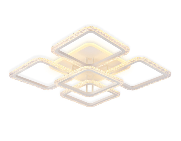 Купить Ambrella Потолочный светодиодный светильник с пультом FA5301 WH белый 140W 770*770*130 (ПДУ РАДИО 2.4)