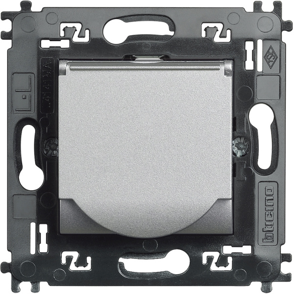 Купить BT LL Алюминий Розетка 2К+З с крышкой и суппортом NT4141MAP