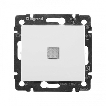 Legrand Valena Бел Выключатель 1-клавишный с подсветкой 774410