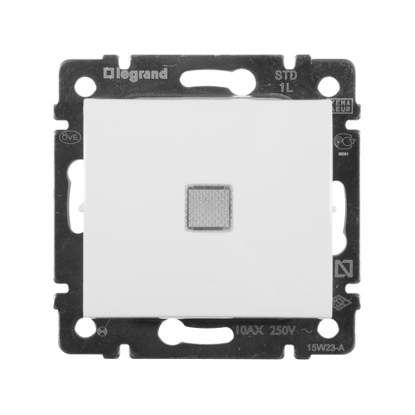 Legrand Valena Бел Выключатель 1-клавишный с подсветкой 774410