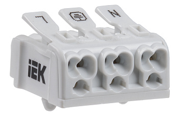 IEK Клемма пружинная соединительная КСПн3-L+N+PE