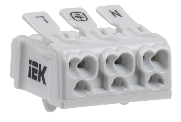 IEK Клемма пружинная соединительная КСПн3-L+N+PE