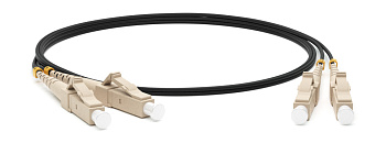 Hyperline FC-D2-50-LC/PR-LC/PR-H-3M-LSZH-BK Патч-корд волоконно-оптический (шнур) MM 50/125, LC-LC, 2.0 мм, duplex, LSZH, 3 м, черный 225289
