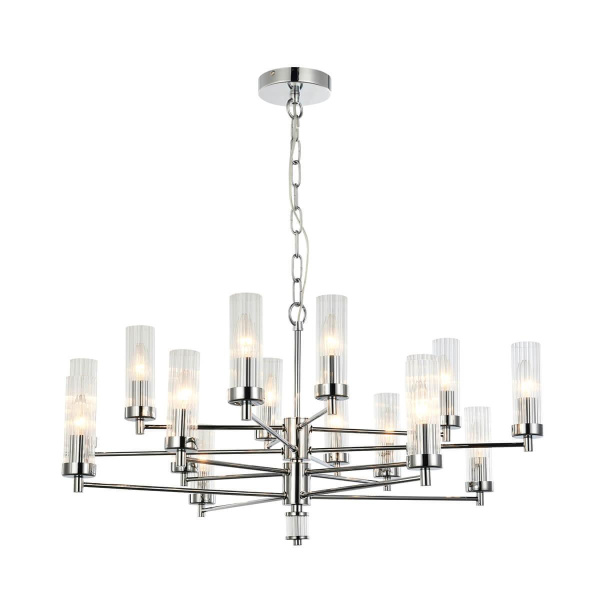 Favourite 2672-16P подвесная люстра Каркас цвета хром, плафоны из прозрачного стекла