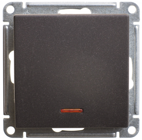 Systeme Electric Wessen 59 Черный бархат Переключатель 1-клавишный с подсветкой 10АХ
