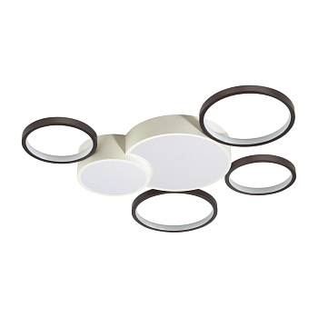 Lumion 5253/99CL LEDIO LN23 белый, черный Люстра потолочная диммир. с ДУ LED 100W 6600Лм 220V NORBERT