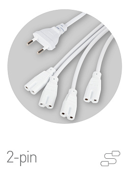 ЭРА Разветвитель сетевой для фитолампы FITO 4х IEC C7 (2 pin) для подключения 4 светильников