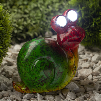 ЭРА ERAFU01-02 Садовый светильник Улитка на солнечной батарее, полистоун, 14 см