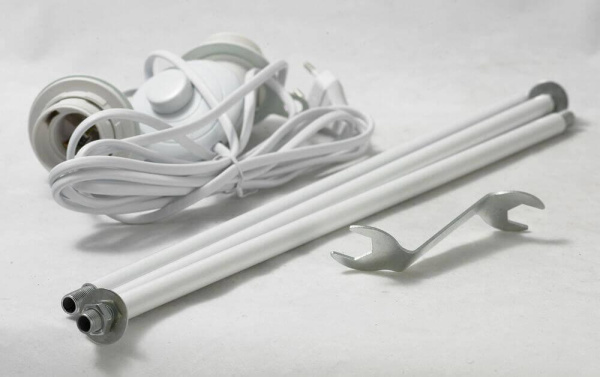 Купить Lussole LGO Металл Белый /  Ткань Торшер E27 60W LSP-0503