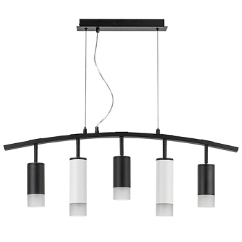 Lightstar LR7353738621 Люстра RULLO 5х50W GU10 ЧЕРНЫЙ/БЕЛЫЙ (571735+214437-3+214486-2+202431-5), шт