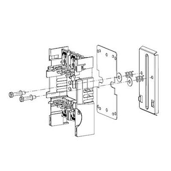 ABB XLP00 пруж. защелка для установки на сдвоенной DIN рейке 1SEP407897R0001