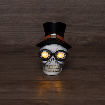 NEON-NIGHT Керамическая фигурка «Череп в шляпе» 13.2х10.3х14.3 см 505-021