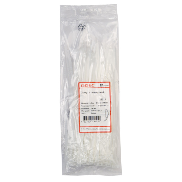 Купить DKC Хомут P6.6 стандартный, белый, 4,8х200