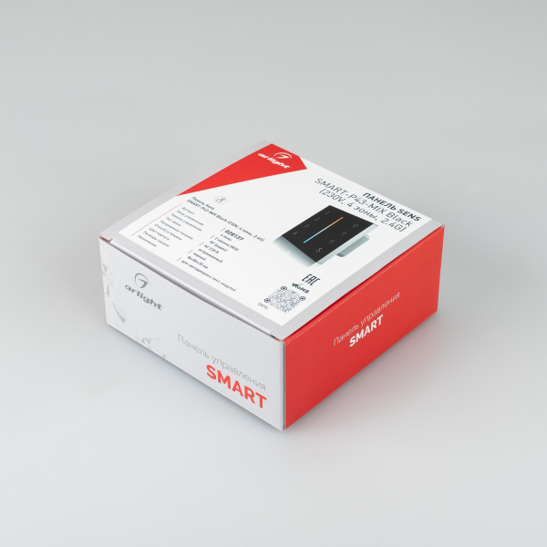 Купить Arlight Панель Sens SMART-P43-MIX Black (230V, 4 зоны, 2.4G) (IP20 Пластик, 5 лет) 028137