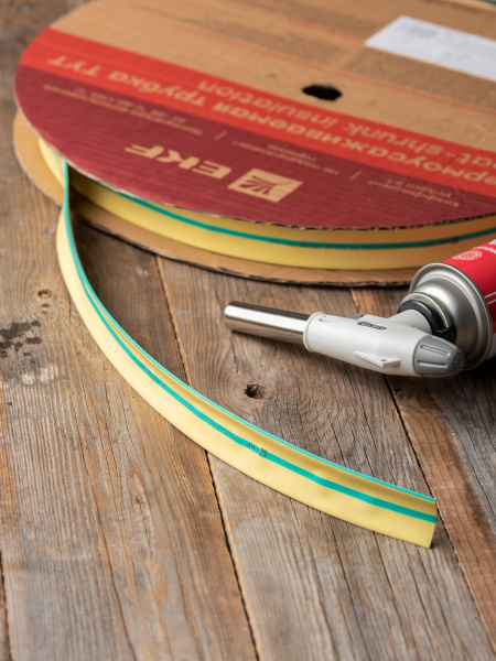 Купить EKF PROxima Термоусаживаемая трубка ТУТ нг 20/10 жел-зел рулон