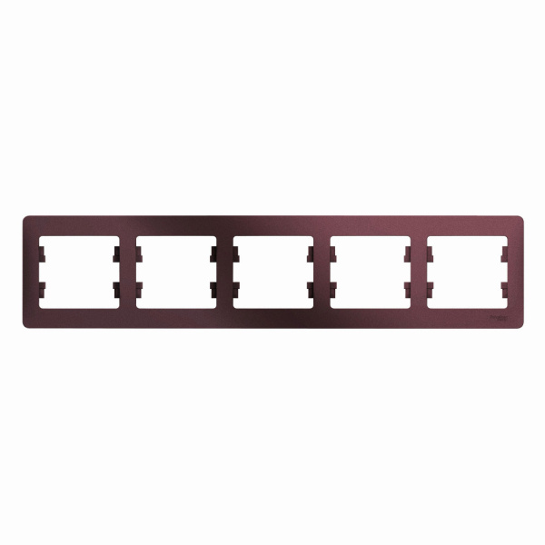 Systeme Electric Glossa Баклажановый Рамка 5-ая, горизонтальная