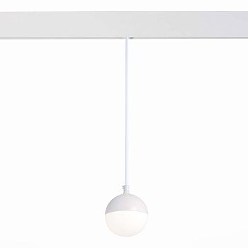 ST Luce ST358.543.07 Магнитный трековый светильник подвесной белый LED 1*7W 4000K 520Lm Ra>80 120° IP20 D90xH90 48V