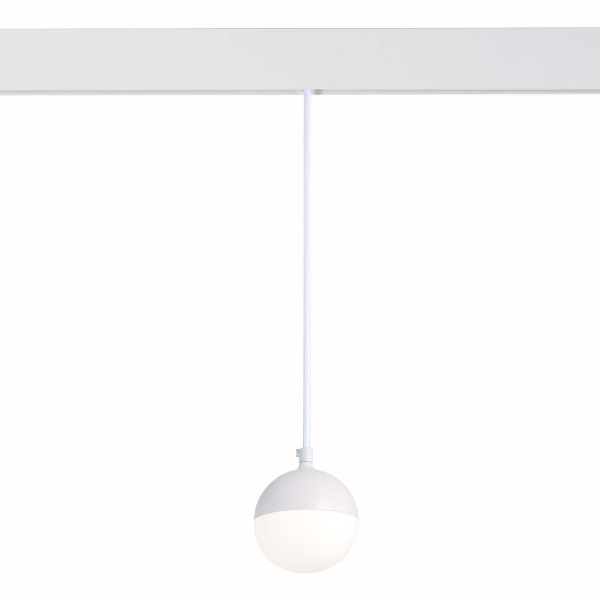 ST Luce ST358.543.07 Магнитный трековый светильник подвесной белый LED 1*7W 4000K 520Lm Ra>80 120° IP20 D90xH90 48V