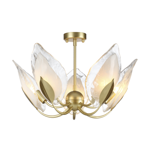 Купить Odeon Light 4924/5 HALL ODL22 371 матов.золотой/белый/стекло Люстра E14 5*40W MOKARTA