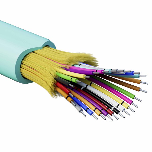 DKC Кабель волоконно-оптический, распределительный, арамидные упрочняющие нити, для внутренней прокладки, нг(А)-HF, 24 ОВ, категорияOM3 (G.651.1) плот