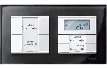 SE Merten SM M-Elegance Стекло Черное кальцит Рамка 2-ая MTN404203