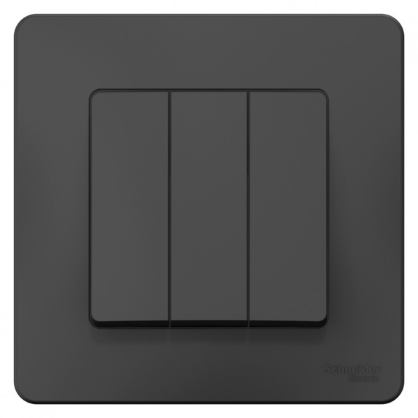 Systeme Electric Blanca внутр Антрацит Выключатель 3-клавишный, 10А, 250B