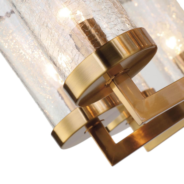 Купить Favourite Assembly Люстра подвесная металл цвета золотистой бронзы, прозрачные стекла с эффектом растрескивания 18*E14*40W 2060-18P