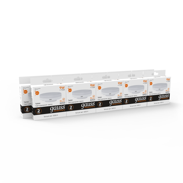 Купить Gauss Лампа Elementary GX53 9W 660lm 3000K LED 83819