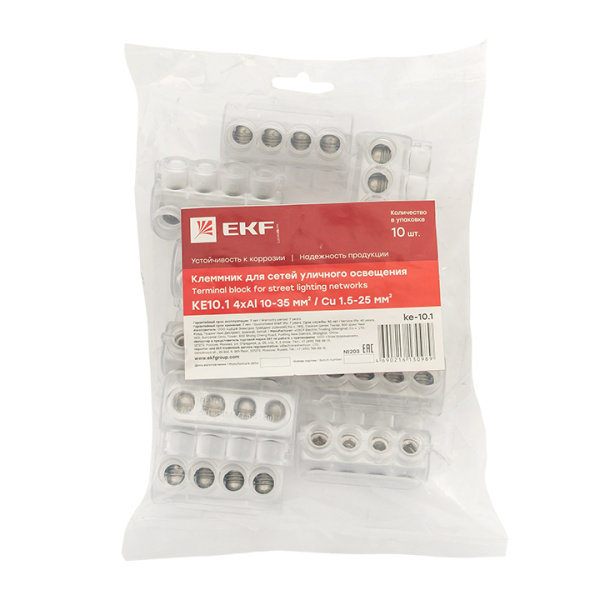 Купить EKF PROxima Клеммник для сетей уличного освещения KE10.1 Al 4x10-35 мм / Cu 1.5-25 мм