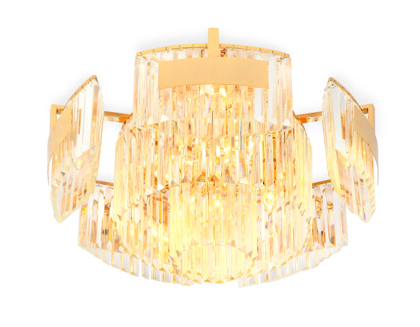 Ambrella Потолочная люстра TR5093/10 GD/CL золото/прозрачный E14/10 max 40W D680*320 Ambrella Потолочная люстра TR5093/10 GD/CL золото/прозрачный E14/10 max 40W D680*320