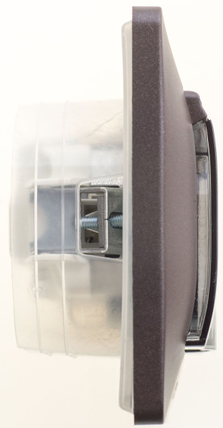 Купить Systeme Electric Glossa Шоколад Розетка с/з со шторками с крышкой, 16А, IP44 (в сборе)