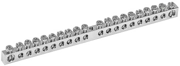 IEK Шина PEN "земля-ноль" 6х9мм 20/1 Ni (20групп/крепеж по центру)