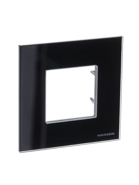 Купить ABB NIE Zenit Стекло черное Рамка 1-я 2 мод 2CLA227100N3101