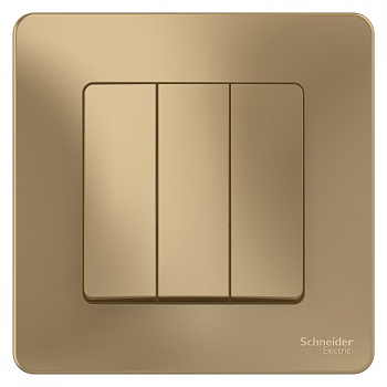 Systeme Electric Blanca внутр Титан Выключатель 3-клавишный, 10А, 250B