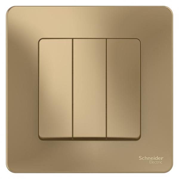 Systeme Electric Blanca внутр Титан Выключатель 3-клавишный, 10А, 250B