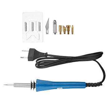 Набор паяльник-выжигатель (6 насадок) 220V/30 Вт Rexant 12-0183